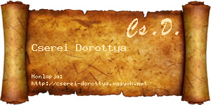 Cserei Dorottya névjegykártya